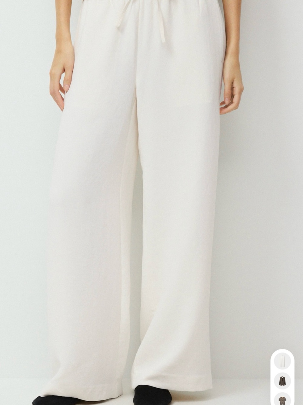 Aritzia the lodge pant crepette light birch Pants in Off-White size small short